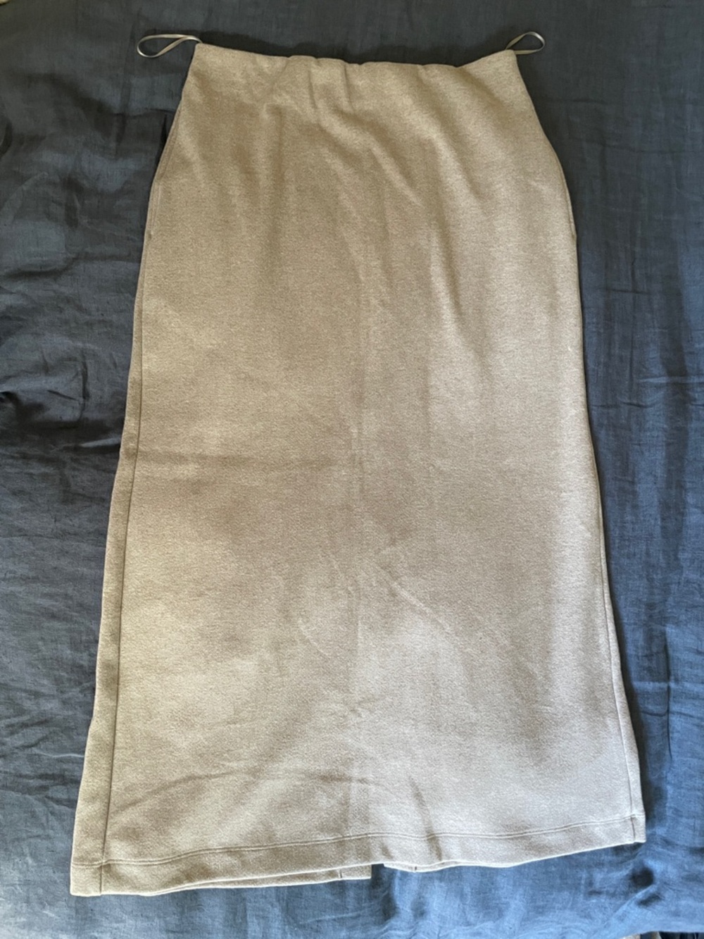 Uniqlo Soft Brushed Jersey Taupe Pencil Skirt